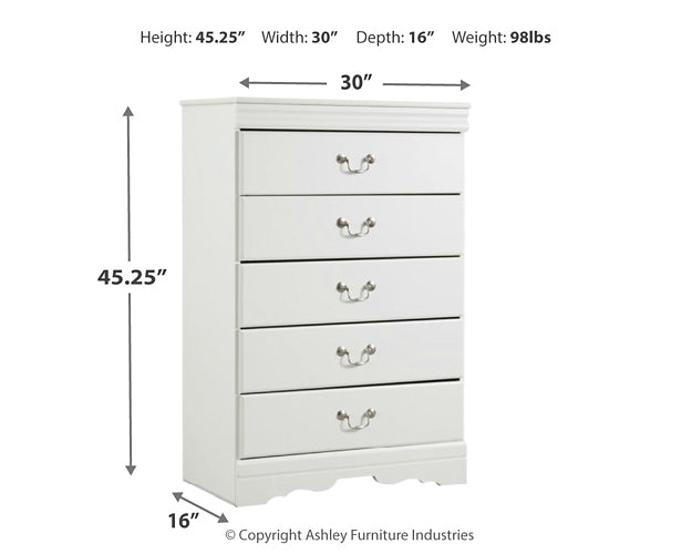 Anarasia Five Drawer Chest