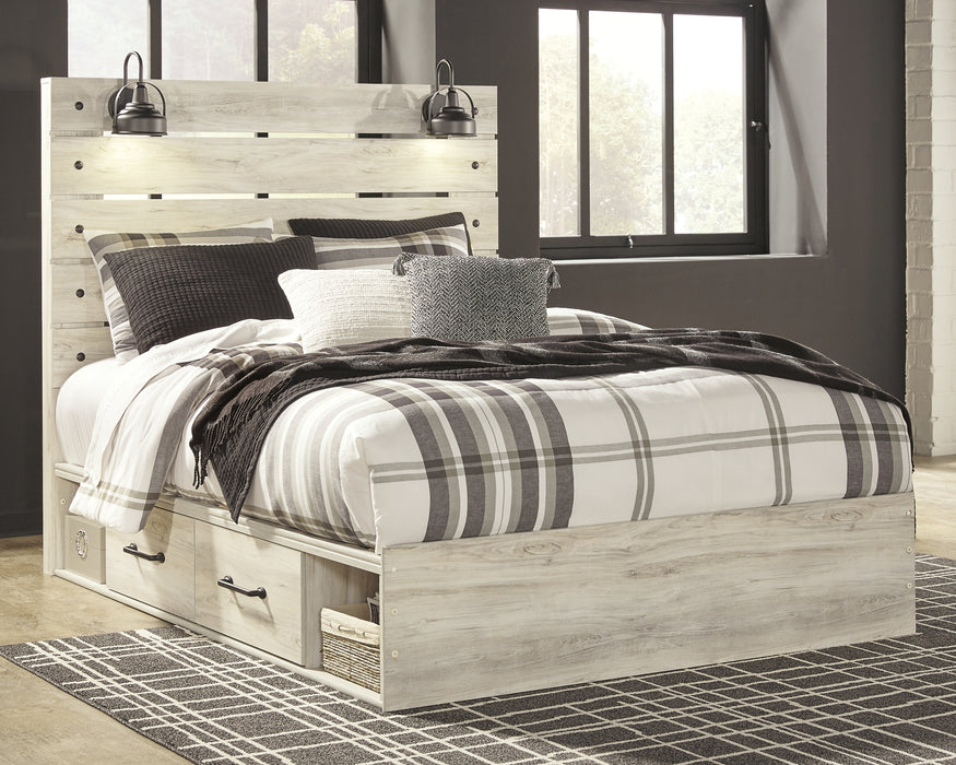 Cambeck  Panel Bed With 2 Storage Drawers