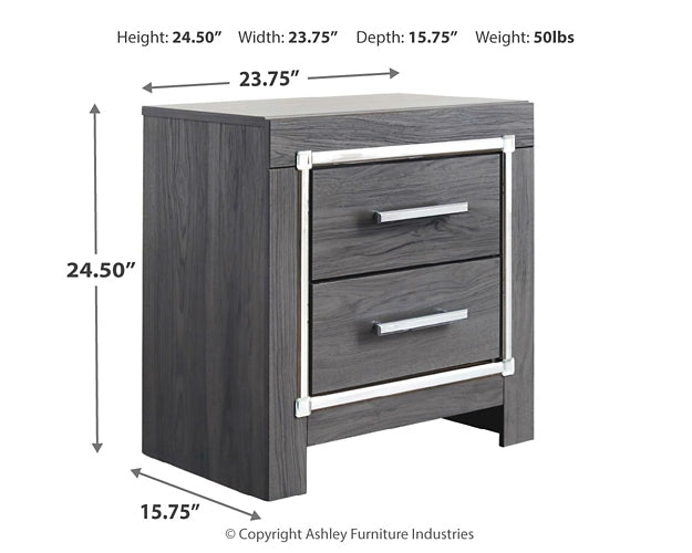 Lodanna Queen Panel Bed with Mirrored Dresser, Chest and Nightstand