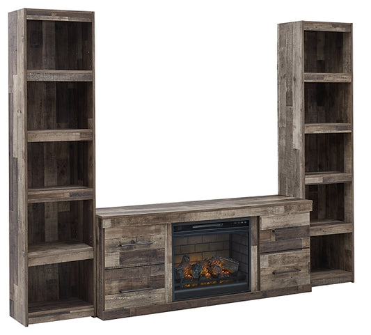 Derekson 3-Piece Entertainment Center with Electric Fireplace