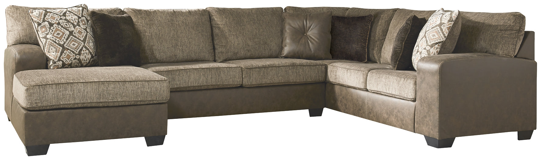 Abalone 3-Piece Sectional with Ottoman