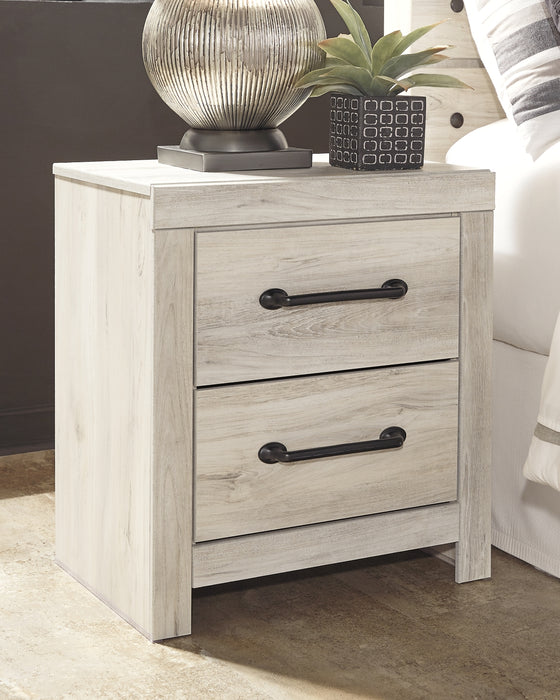 Cambeck King/California King Upholstered Panel Headboard with Mirrored Dresser and 2 Nightstands