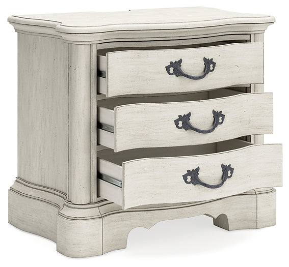 Arlendyne Queen Upholstered Bed with Mirrored Dresser and 2 Nightstands