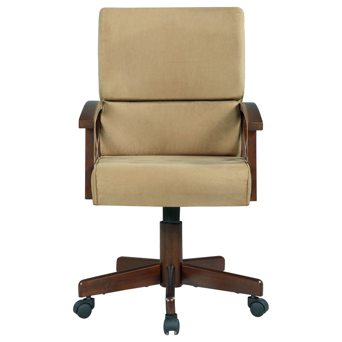 Marietta Upholstered Swivel Dining and Game Chair Tobacco