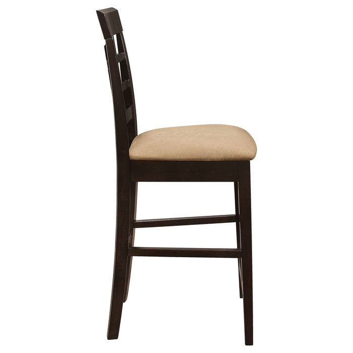 Gabriel Lattice Back Counter Chair Cappuccino (Set of 2)