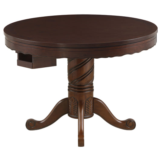 Turk Round Dining and Billiard Poker Game Table Tobacco