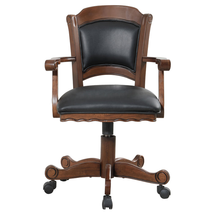 Turk Upholstered Swivel Dining and Game Chair Tobacco