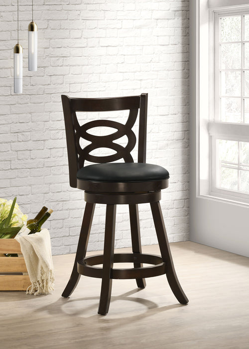 Calecita Wood Swivel Counter Stool Cappuccino (Set of 2)