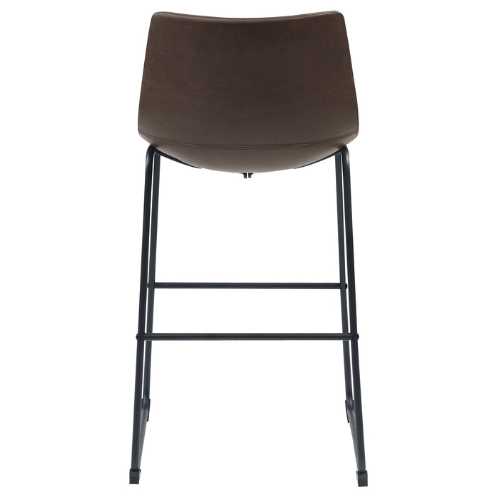 Michelle Upholstered Bar Chair Brown (Set of 2)