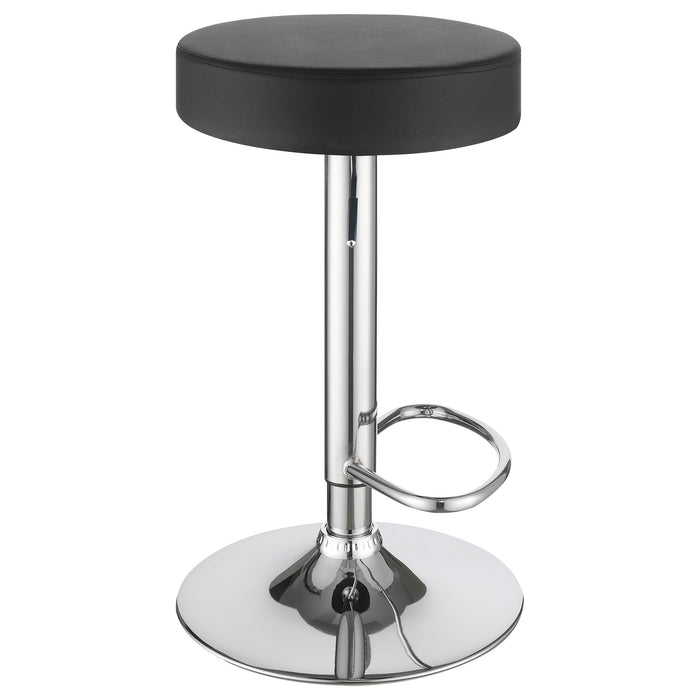 Ramses 29" Adjustable Bar Stool Chrome and Black