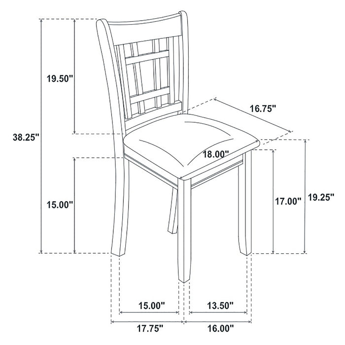 Lavon Wood Dining Side Chair Espresso (Set of 2)