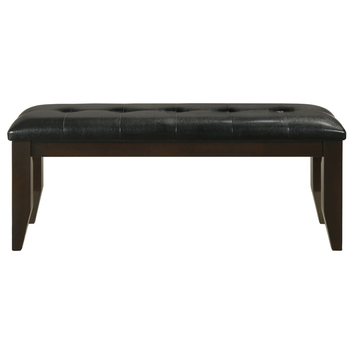 Dalila Leatherette Upholstered Wood Dining Bench Cappuccino