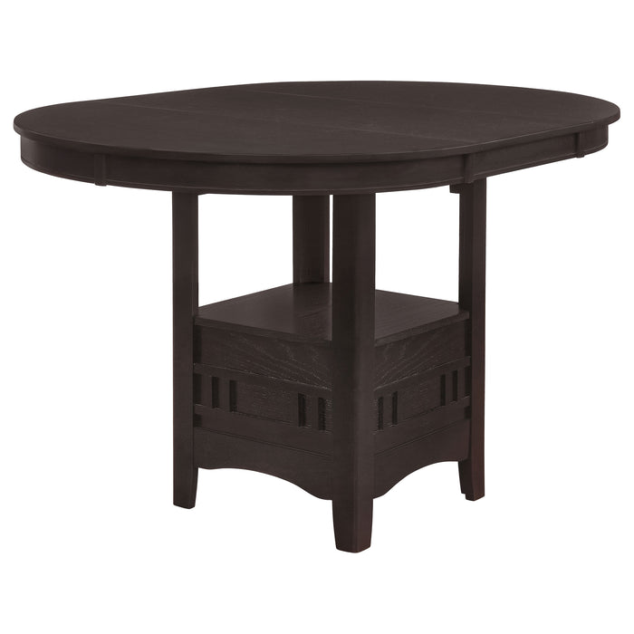 Lavon Oval 60-inch Extension Counter Dining Table Espresso