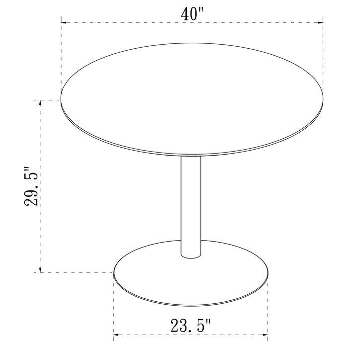 Lowry Round 40-inch Wood Top Dining Table White