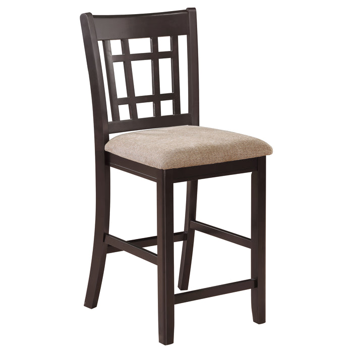 Lavon Wood Counter Chair Tan and Espresso (Set of 2)