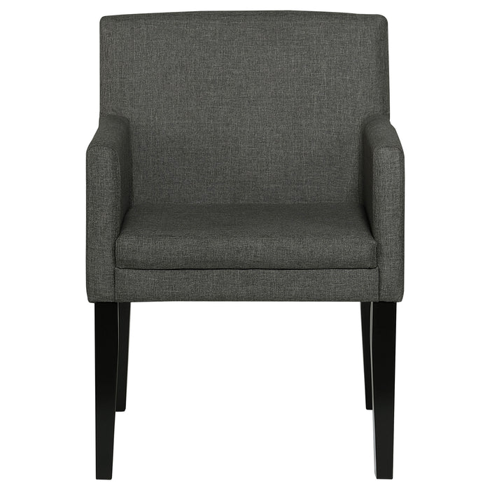 Catherine Upholstered Dining Arm Chair Grey (Set of 2)