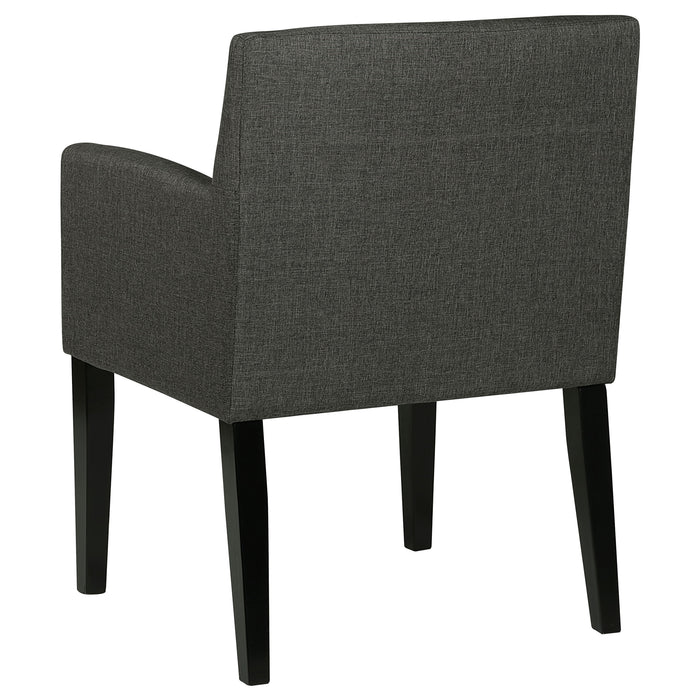 Catherine Upholstered Dining Arm Chair Grey (Set of 2)