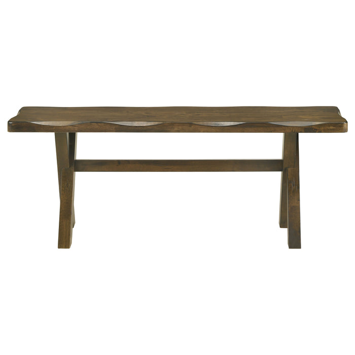 Alston 47-inch Solid Wood Dining Bench Knotty Nutmeg