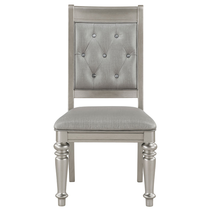 Bling Game Dining Side Chair Metallic Platinum (Set of 2)