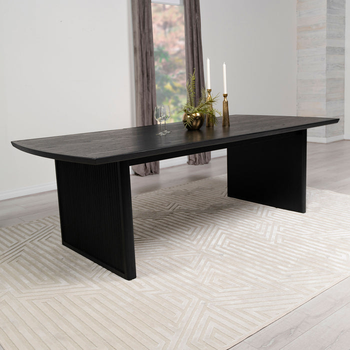 Brookmead 100-inch Extension Leaf Dining Table Black