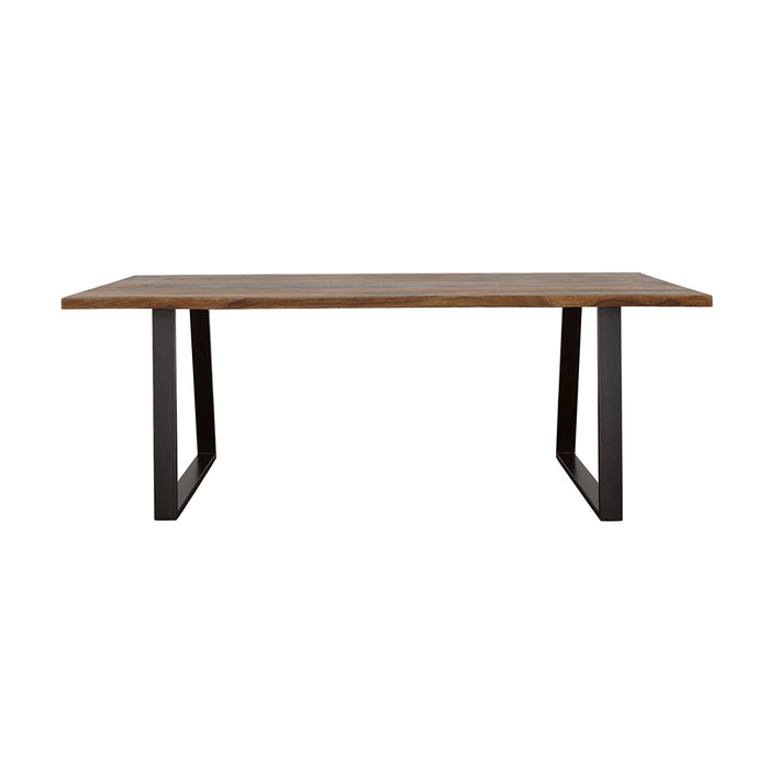 Ditman 80-inch Live Edge Dining Table Grey Sheesham