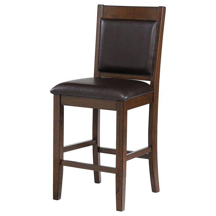 Dewey Upholstered Counter Chair Walnut (Set of 2)