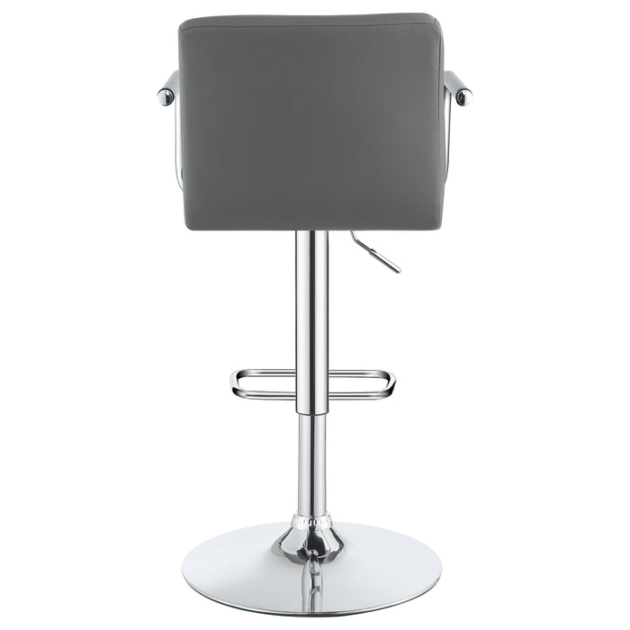 Palomar Adjustable Height Bar Stool Grey and Chrome