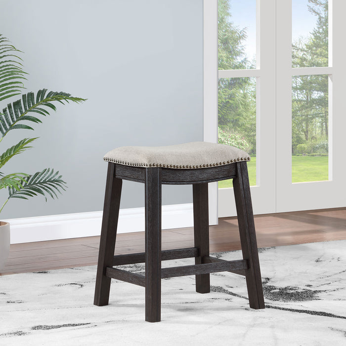 Elliston Backless Counter Stool Dark Grey (Set of 2)