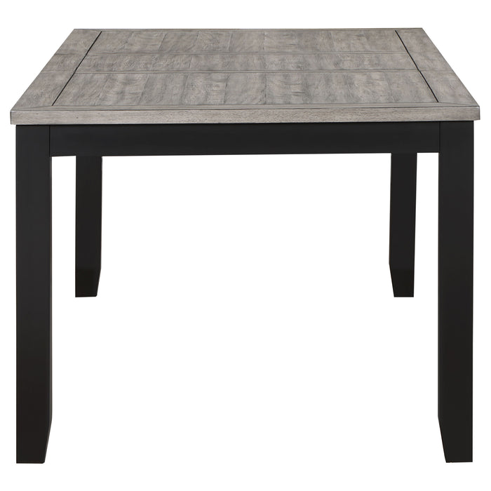 Elodie Rectangular 78-inch Extension Leaf Dining Table Black