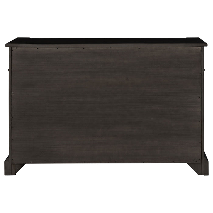 Phelps 2-door Sideboard Buffet Cabinet Distressed Noir