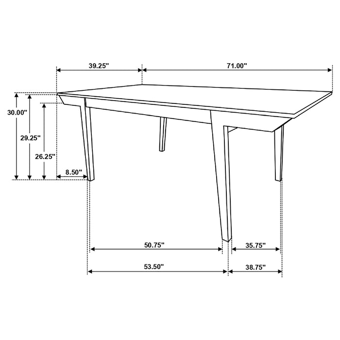 Nogales 5-piece Rectangular Dining Table Set Off White