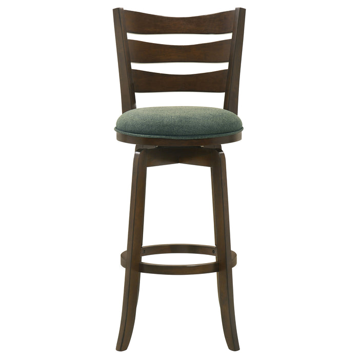 Murphy Wood Pub Height Swivel Bar Chair Hunter Green