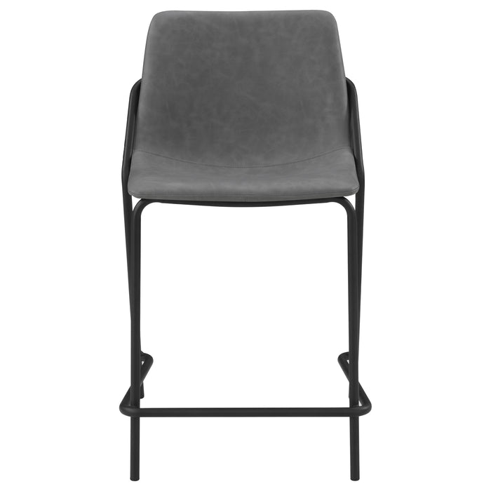 Earnest Upholstered Counter Chair Grey (Set of 2)