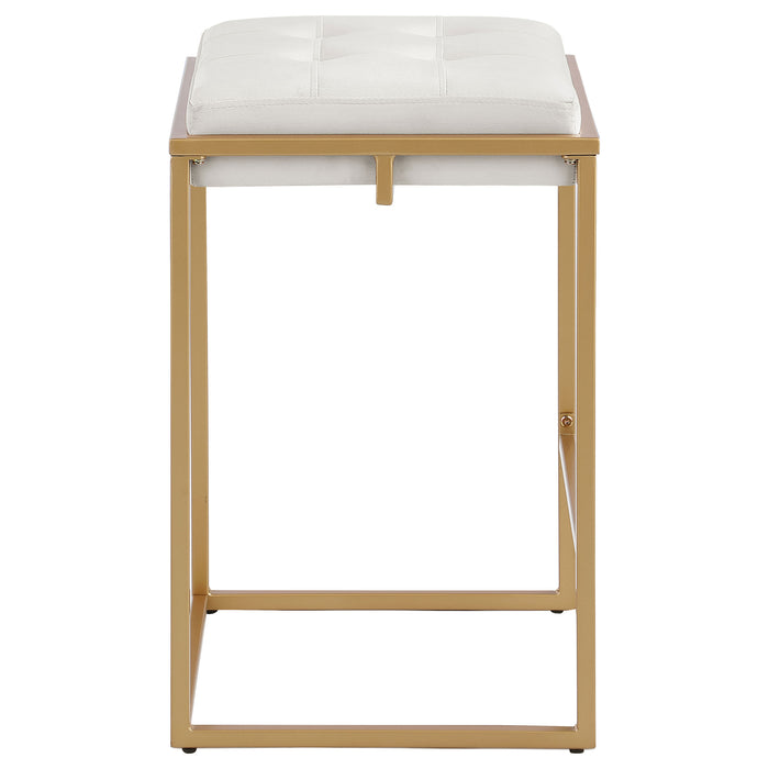 Nadia Upholstered Backless Counter Stool Beige (Set of 2)