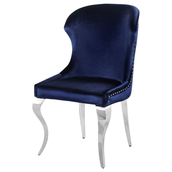 Cheyanne Upholstered Dining Side Chair Ink Blue (Set of 2)