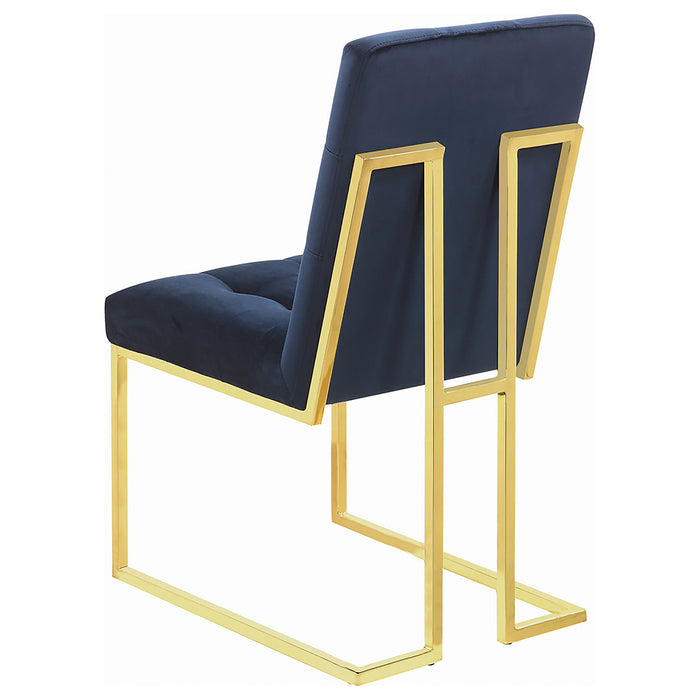 Cisco Velvet Upholstered Dining Side Chair Gold (Set of 2)