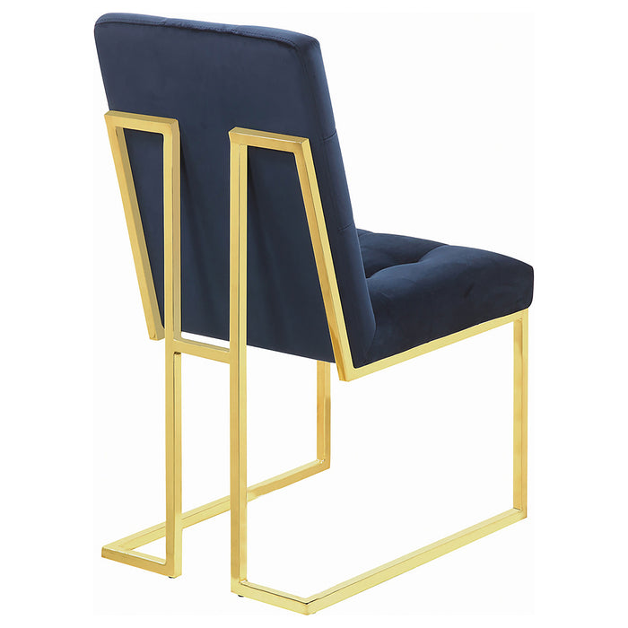 Cisco Velvet Upholstered Dining Side Chair Gold (Set of 2)