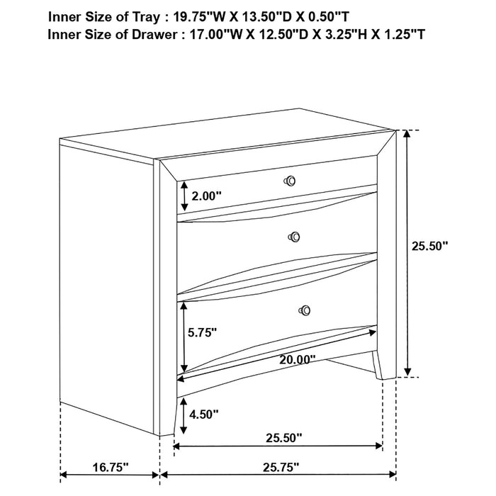 Briana 2-drawer Nightstand Black