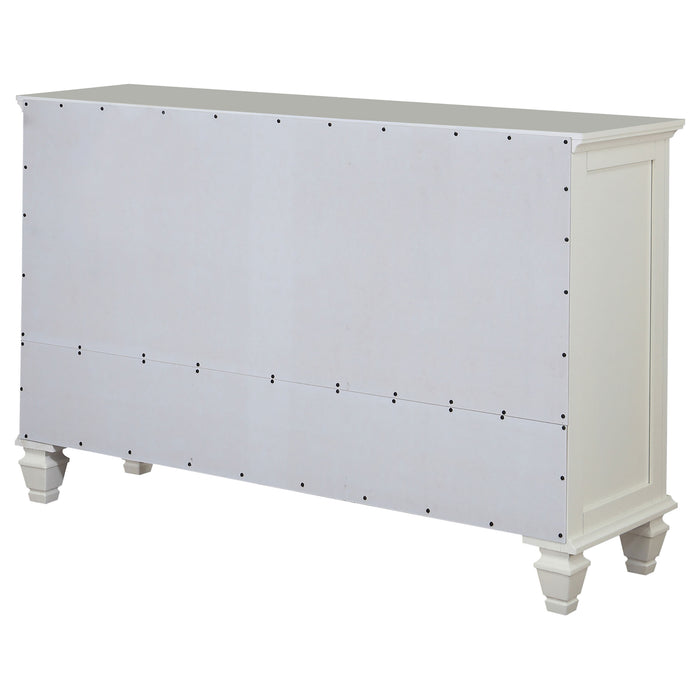 Sandy Beach 11-drawer Dresser Cream White