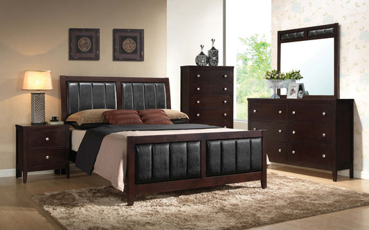 Carlton 5-piece Eastern King Bedroom Set Cappuccino