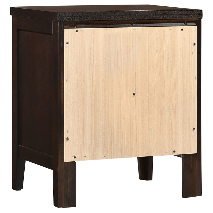 Carlton 2-drawer Nightstand Cappuccino