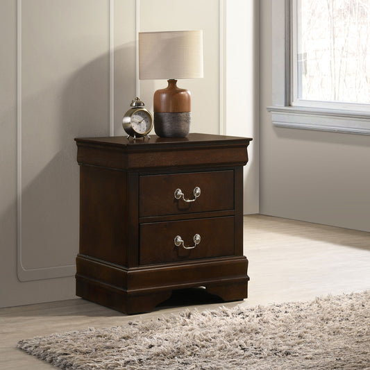 Louis Philippe 2-drawer Nightstand Cappuccino