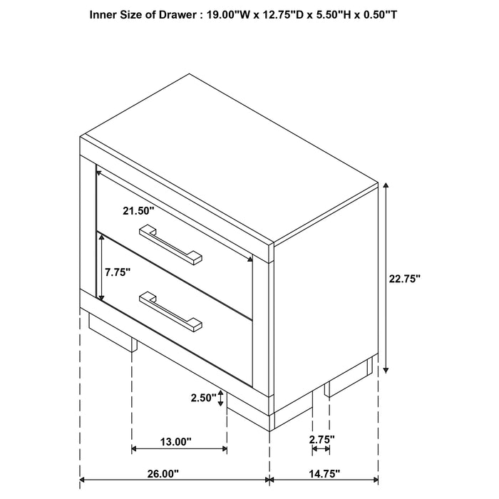 Jessica 5-piece Queen LED Bedroom Set Snow White