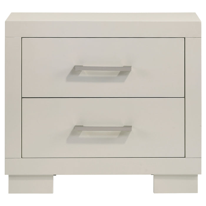 Jessica 2-drawer Nightstand Snow White