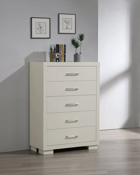 Jessica 5-drawer Bedroom Chest Snow White