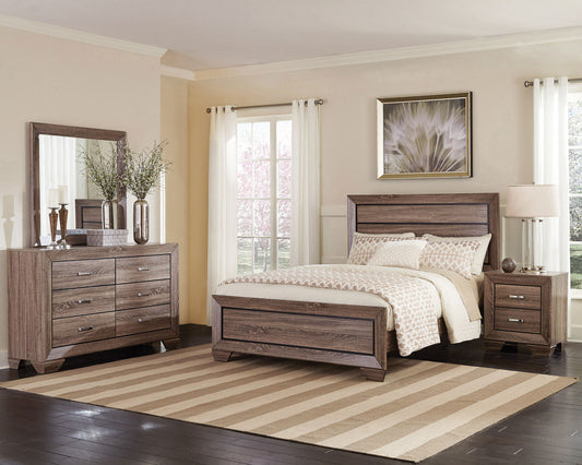 Kauffman 4-piece Queen Bedroom Set Washed Taupe