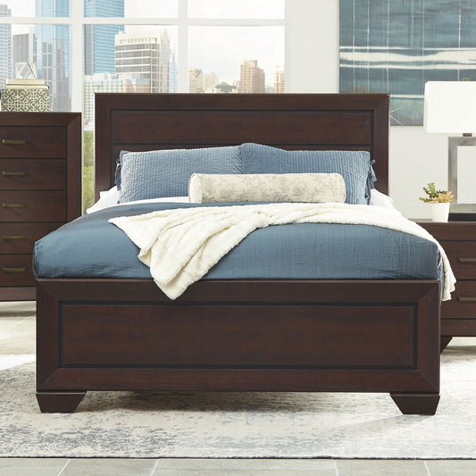 Kauffman Wood California King Panel Bed Dark Cocoa