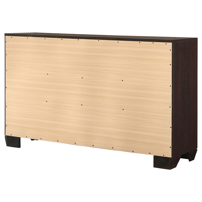 Kauffman 6-drawer Dresser Dark Cocoa