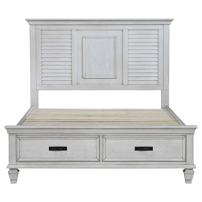 Franco 5-piece Eastern King Bedroom Set Distressed White