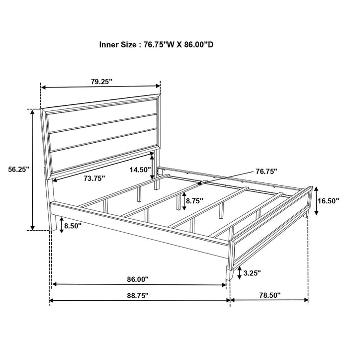 Watson Wood California King Panel Bed Grey Oak